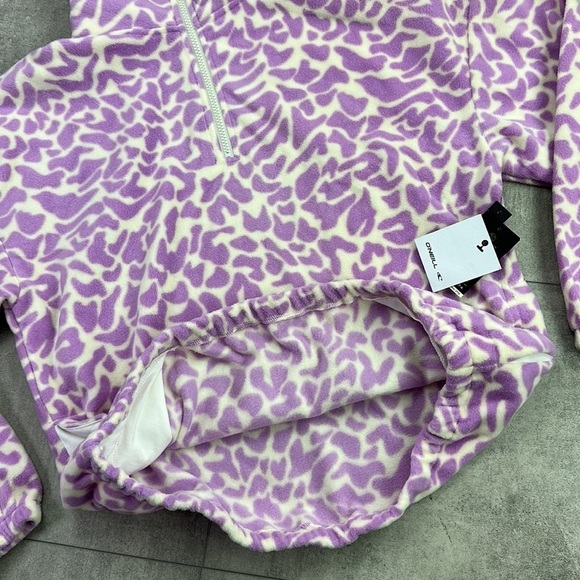 🔆 O'Neill🔆 Womens Sierra Fleece Top jacket cozy warm zip cheetah - Picture 8 of 16